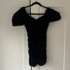 Anthropologie Elegant Black Ruched Dress